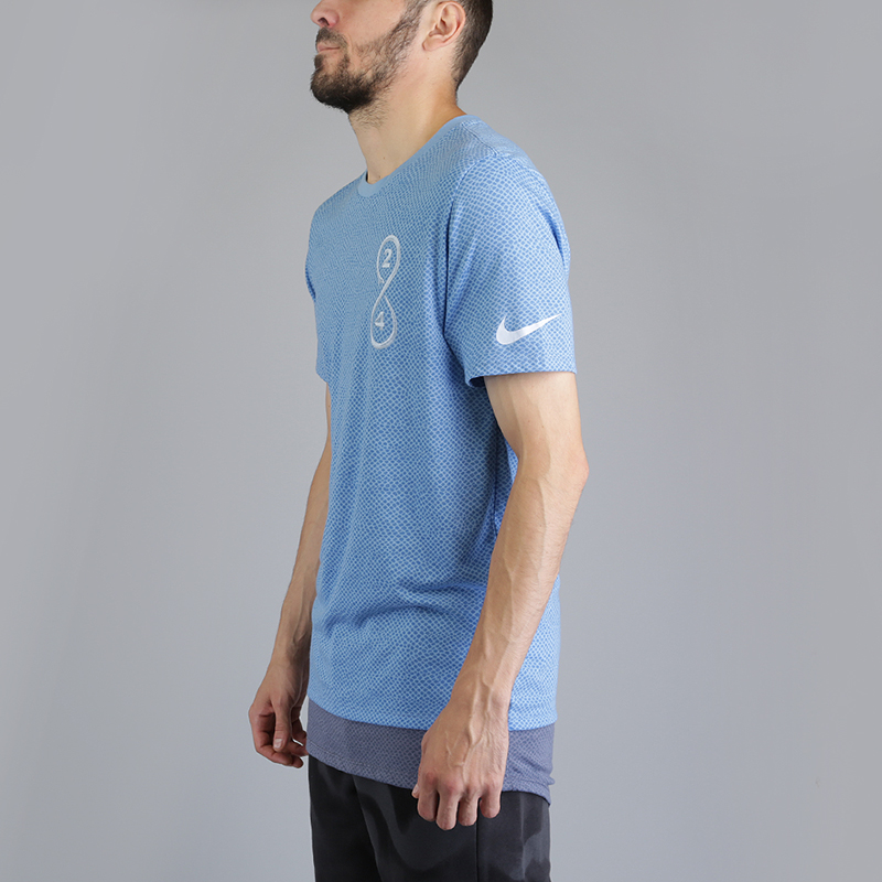 мужская голубая футболка Nike Dry Kobe Basketball T-Shirt 921545-465 - цена, описание, фото 3